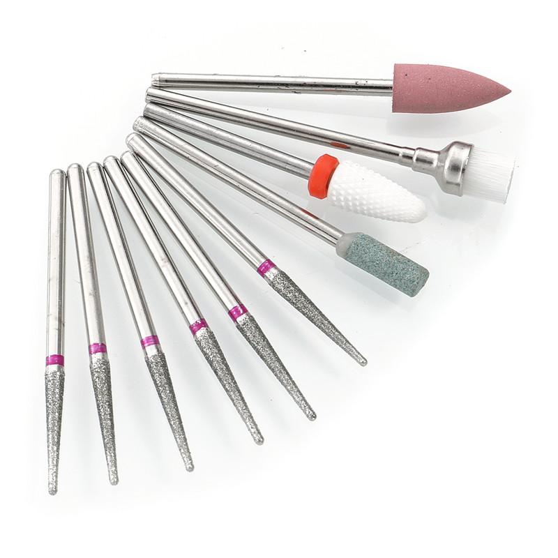Алмазные сверла для ногтей, вращающиеся электрические фрезы для педикюра, маникюра, пилочки для кутикулы, инструменты для ногтей, аксессуары