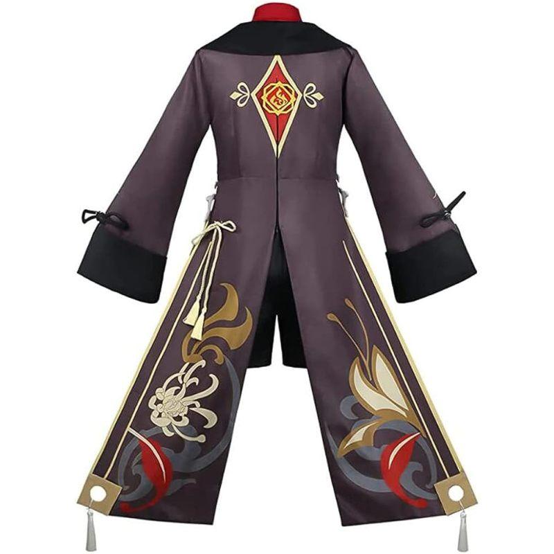 ATEOVE Hu Tao Косплей Костюм Униформа Платье Наряд Полный комплект