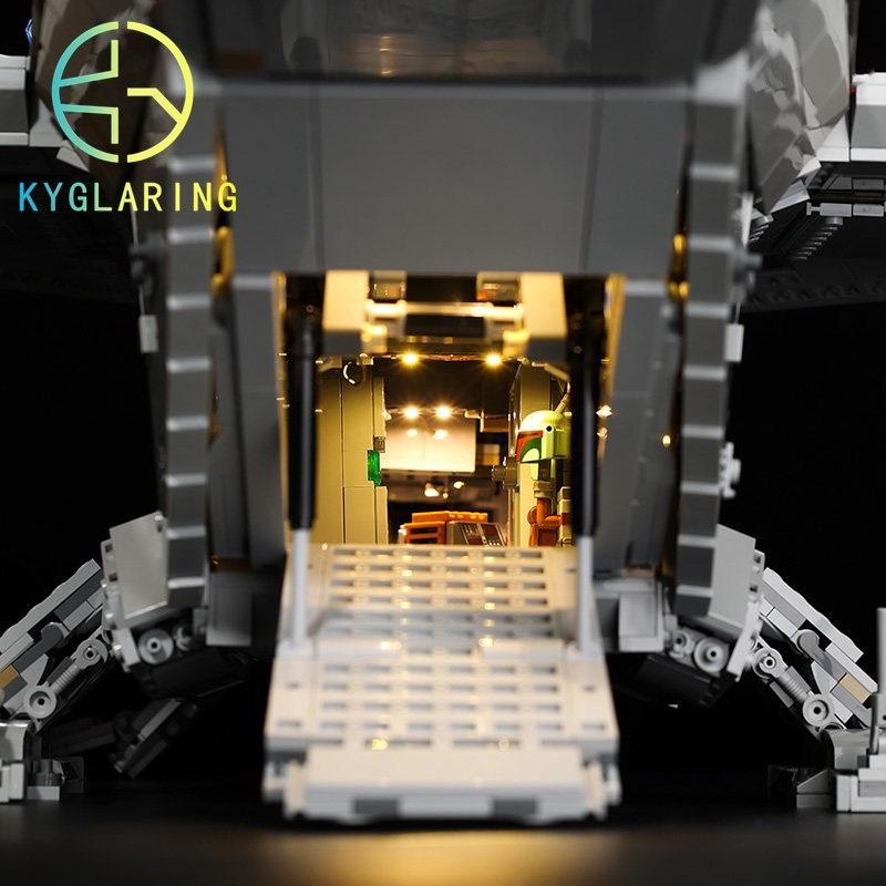 DIY LED Light Accessory Fit for Lego 75331 Razor Crest Star Wars Bricks, KY Custom Lighting Set for Spaceship Building Model, Blocks Not Included