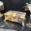 European style ceramic tissue box full of flowers, living room coffee table, table, paper drawer, high-end storage box, home res