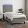 VidaXL Slat Bed Base with Mattress and LED, Upholstered Bed, Single Bed, Adult Bed for Interior Bedroom, 3135014