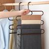 Многослойная S-образная вешалка для брюк, многофункциональная, креативная, бытовая, кованая, пластиковая, спрей, волшебная вешалка для брюк, стойка для брюк