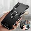 Car Magnetic Armor Case for iPhone 7 8 11 12 XR XS Max/Samsung A10S A20S A50 A80 S8 S9 S10 S20 Ring Stand Shockproof Bumper Phone Back Cover