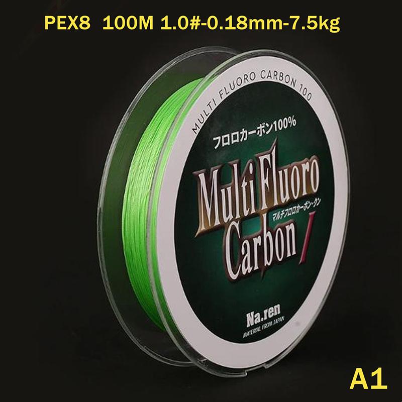 Top Quality 100M PE Braided Fishing Line Optimal for Angling 8-Core Design Handles 7.6-13.5kg for Smooth Casting and Retrieval