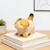 Украшение Кот Ручная Резьба по Дереву Компактный Размер Фигурка Котенка Символ Богатства Настольное Автомобильное Книжная Полка