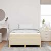 Bed Frame with Mattress Cream 120 x 200 cm Fabric