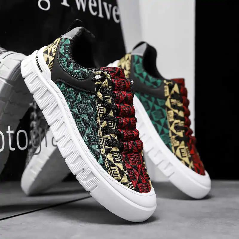 Мужские осенние кроссовки на толстой подошве, черные, на шнурках, мужские ботинки, спортивные сапатени, тренды, высокое качество, твнис