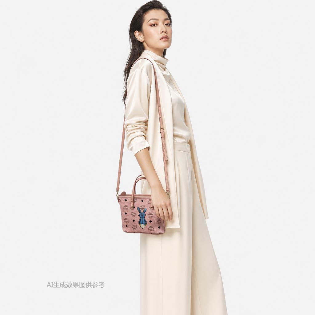 [Pre-Owned] Anya Mini Pink Coated Canvas Monogram Print Tote Bag Shoulder Bag Crossbody Bag Gold Hardware Detachable Strap - Good #1VGBDZY