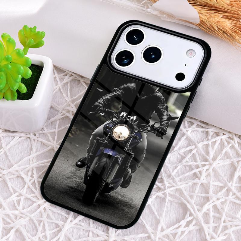 Moto Motorcycle soft Shockproof Phone Case for iPhone 17 Air 16e 15 11 12 14 13 Pro Max Cover Coque