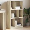 VidaXL Bookcase Sonoma Oak 57x28.5x107.5 Cm Engineered Wood, Shelf, Bookshelf, Book Support, Cabinet of 848005