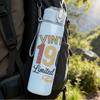 1PC Vintage 1966 Limited Edition Badge Print 750ml Color Plastic Sports Water Bottle Leakproof Flip Straw Lid Suitable for Sports Office Home Use