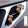 Car Air Freshner 2D Acrylic Cute Dog Scent 4 Pieces Cute Dog Shape Car Fragrance For Workplace Kitchen Home Truck AC Automotive