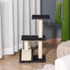 72cm Cat Tree with Scratching Post, Pad for Indoor Cats - Smoky Grey