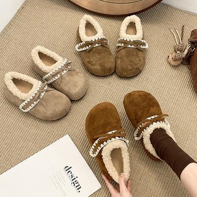 Женские мягкие эластичные зимние меховые ботинки на толстой подошве, теплые, с холодозащитной подкладкой, нескользящие, износостойкие, повседневные спортивные короткие хлопковые ботинки