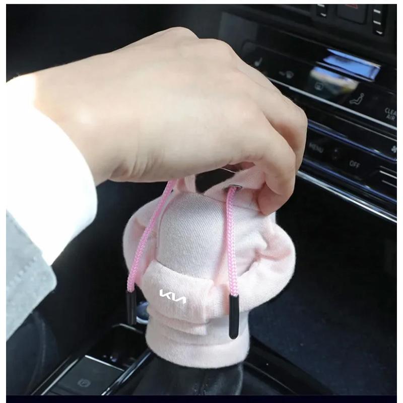 AEE1 For Kia Morning Picanto Rio Stonic Sportage Ceed Optima Forte 5 Car Logo Knob Cover Manual Handle Gear Mat Gear Shifting Hoodie