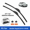 2PCS 4PCS Wiper Blades for SKODA Rapid 2018-2020 Front Double Rubber Strip Wiper Blade Windshield Brushes Windscreen Window Accessories