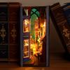 DIY Уголок для книг Деревянная миниатюрная модель Набор Магическая книжная полка Casa Книжная полка-закладка 3D-пазл со светом Книжная полка Декор для дома