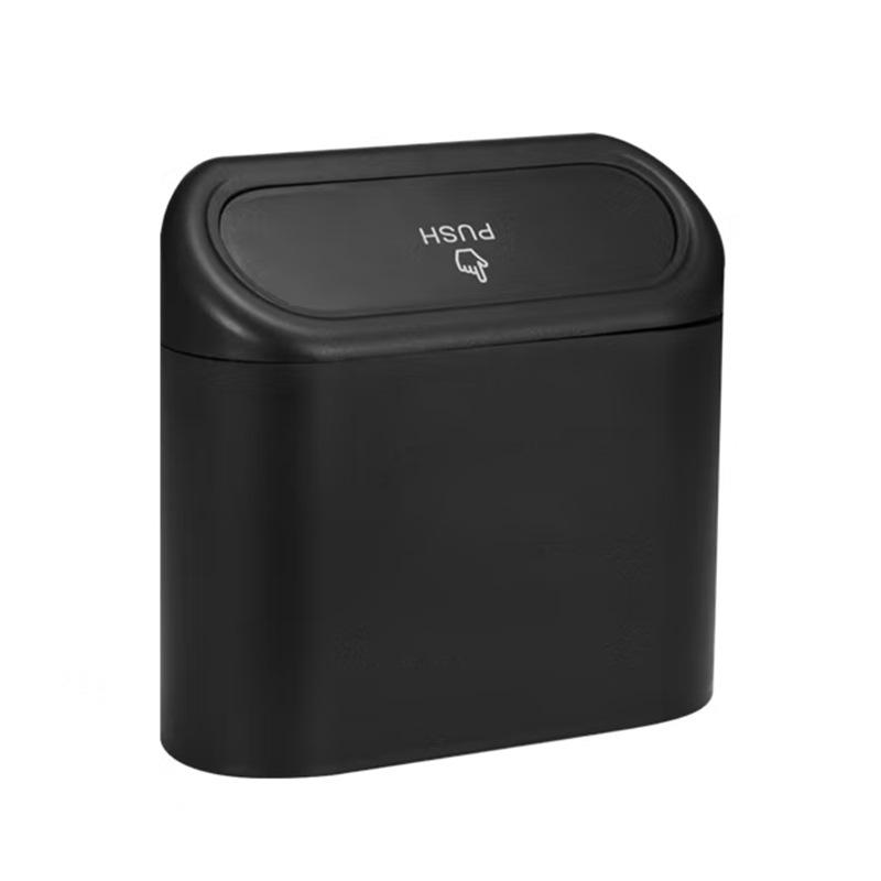 Car Trash Can ABS Mini Leak-proof Vehicle Pressing Type Garbage Can Auto Interior Accessories for Automobile Office Home Kitchen