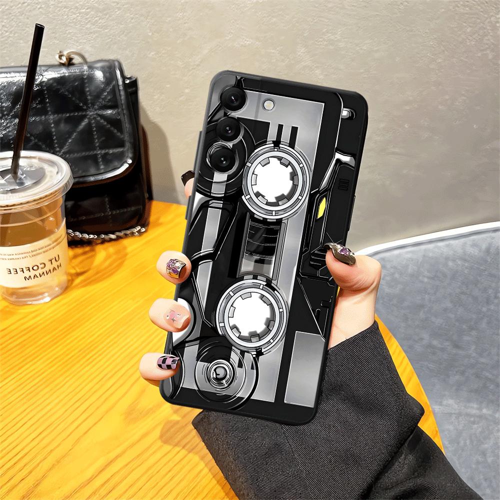 Black Soft Phone Cover Case for Samsung Galaxy A23 A53 A41 A51 A73 A24 A55 A25 A71 A36 A35 A32 A22 A52 A26 A72 Video Tape