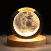 Night Light LED Crystal Ball Table Lamp 3D Moon Planet Galaxy Decor for Home Table Lamp Party Toys for Kids Adult Xmas Gifts
