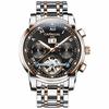 CARNIVAL 8759G Men's Analog/Mechanical/Automatic Fashion Watch (Black/Rose Gold/Metal) with Calendar (Date), Chronograph-Style Display (Week/Month), a