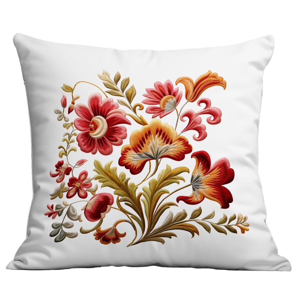Весенняя и Летняя Наволочка с Имитацией Вышивки Цветы Домашняя Диванная Гостиная Наволочка Новый Стиль Наволочка
