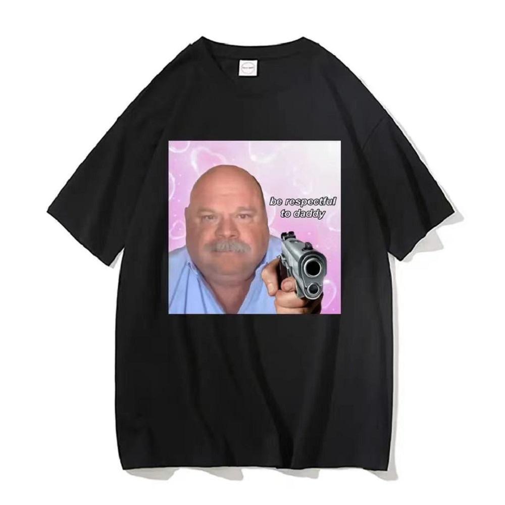 Футболка Bertram Be Respectful To Daddy Смешная Мужская Женская Больших Размеров Стритвир 80039 Свободная Веселая С Круглым Вырезом 100% Хлопок Футболки -...