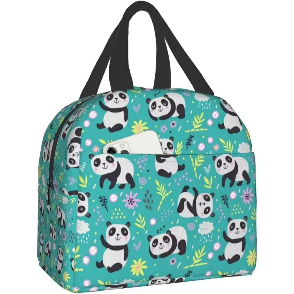 Сумка для обеда Panda Girl Panda Boy для женщин, девочек, детей, термосумка для пикника, термосумка для школы, работы, путешествий