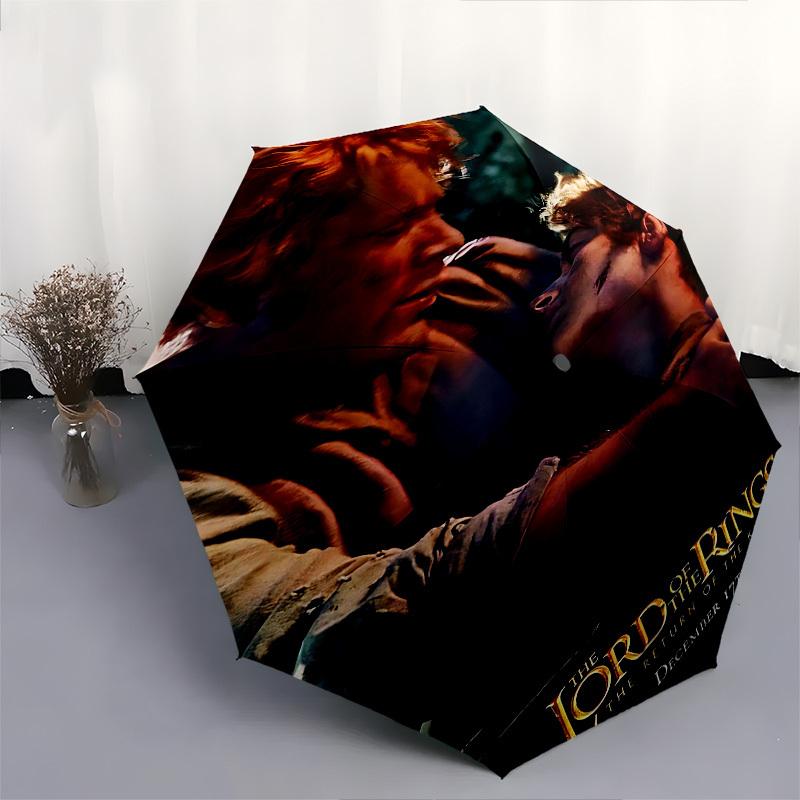 1pc Lord of the Rings Return of the King Automatic Folding Umbrella - Compact 8-Rib Design, Durable Plastic & Iron1347L