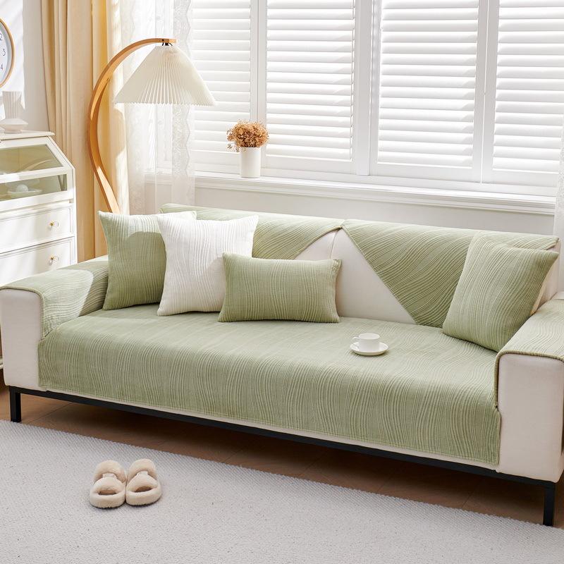 Sofa Cushion Autumn and Winter Non-Slip Seat Cushion Winter Sofa Slipcover Sets Cover Cloth Thickened Fleece Seat Cushion