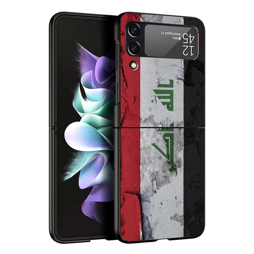 Чехол для телефона с флагом Ирака для Samsung Galaxy Z Flip7 Flip6 5G Flip5 Flip4 Flip3 ZFlip 7 6 3 4 5 Ударопрочная задняя крышка