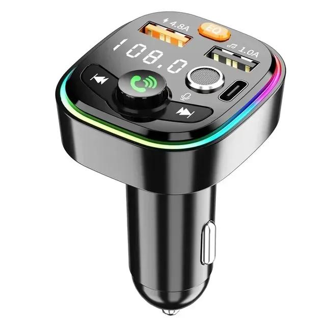 MP3-плеер FM-передатчик Беспроводной Автомобильный с Type C PD 18W 3A Быстрая Зарядка и Громкая Связь для iPhone Xiaomi Samsung Инструменты
