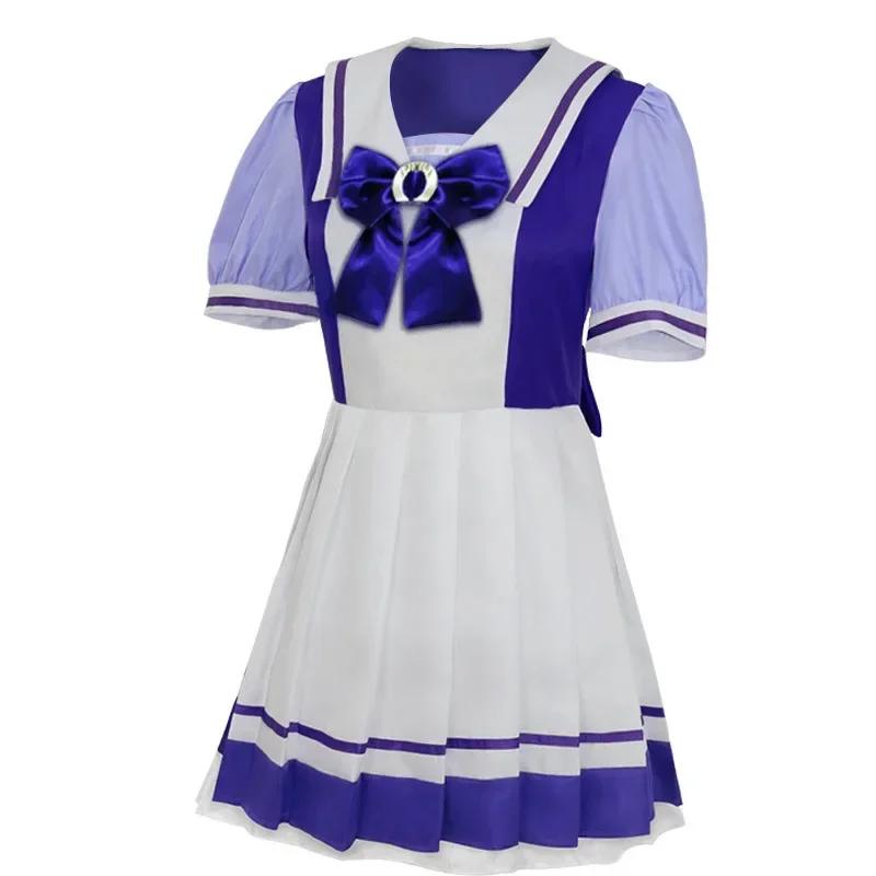 Аниме Uma Musume Pretty Derby Косплей Костюм Toukai Teiou Школьная форма Золотой корабль Специальная неделя Косплей Лолита Платье моряка