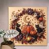 Хэллоуин DIY Жемчужная Живопись Самоклеящаяся Тыква Призрак Кошка Ворона Настенное Искусство Декор Спальни Гостиной