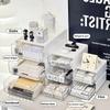 Desktop Drawer Box Desktop Cosmetic And Stationery Storage Box Desk Organizer With Window Stack Able Transparent Storage Boxs