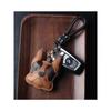 Handmade Leather Doggy Keychain Charm & Dog Lover Gift  Puppy Doggie Lover Accessories