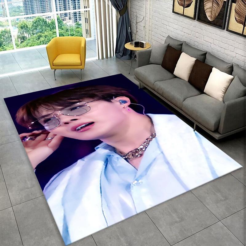 Kpop B-BTS Jung Hoseok J Hope Carpet Rug for Playroom Bedroom Living Room Sofa Home Decor,kid Area Rug Non-slip Floor Mat Gift