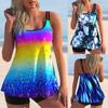 2024 New Plus Size Tankini Women Swimwear Print Swimsuit Female Sexy High Waist Bikini Set Summer Bathing Suit Mujer 5XL
