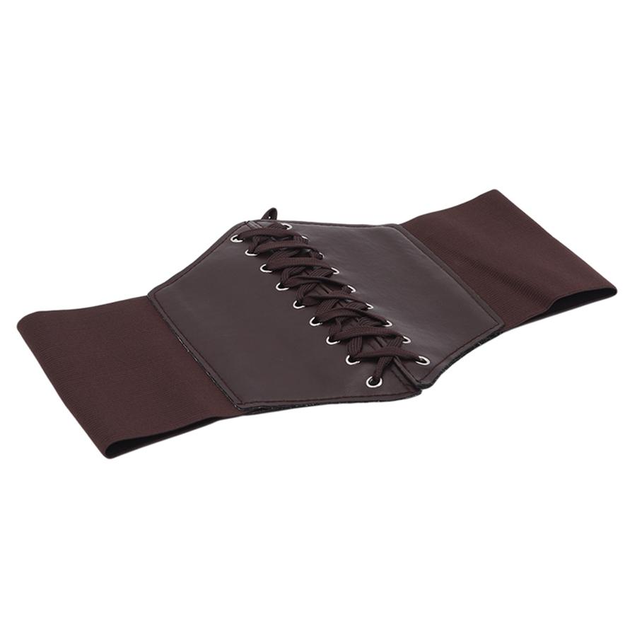 Женский широкий корсетный пояс из искусственной кожи, эластичный повседневный корсет, бандажный пояс