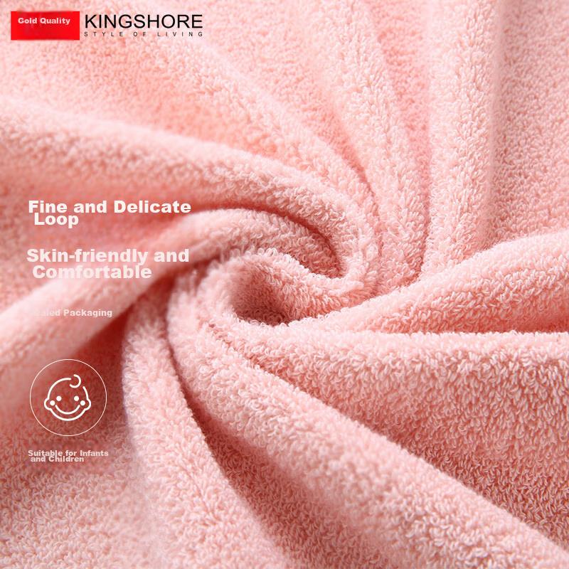 KING SHORE (KING SHORE) 4A Grade Pure Cotton Bath Towel, Sealed Packaging, Thickened Absorbent Shower Towel, Red, 140*72cm, 370g