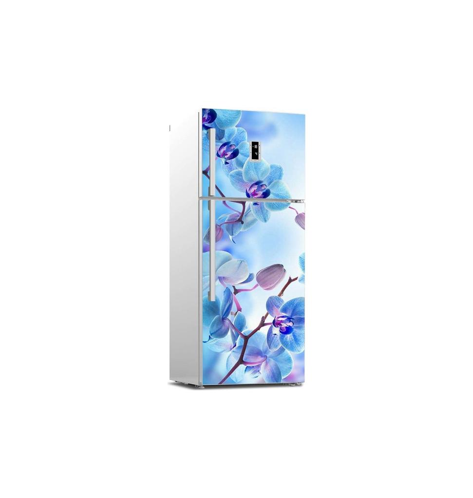 55 стилей, разноцветные наклейки на холодильник с цветами, крышка холодильника, дверная виниловая самоклеящаяся наклейка для декора кухонной мебели, наклейка для морозильной камеры, сделай сам