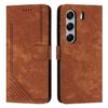 Stand Case for TECNO Camon 40 Pro 4G Imprinted Lines Leather Phone Cover