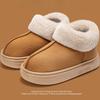 Хлопковые туфли на толстой подошве женские зимние теплые модные зимние ботинки для дома удобные домашние мужские туфли слипоны до щиколотки
