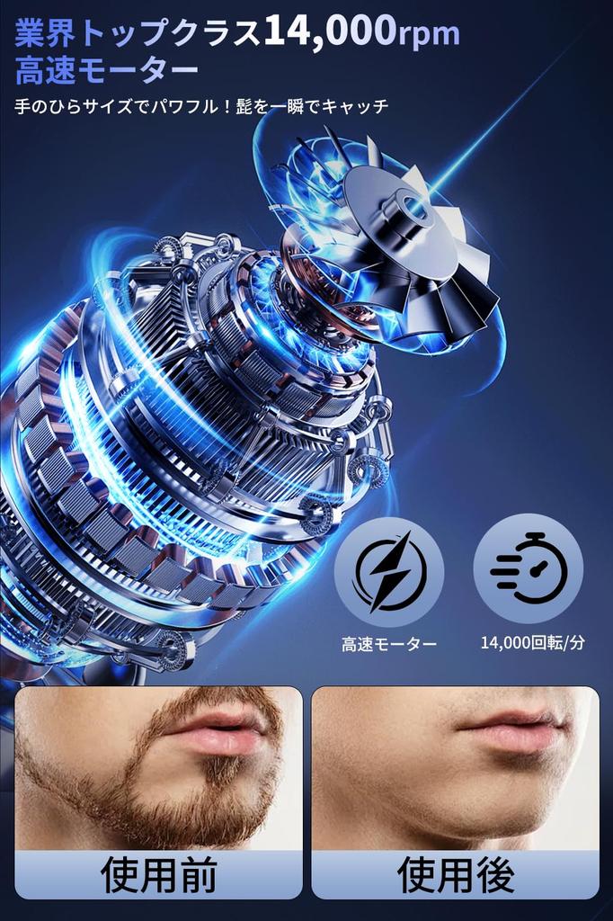 Electric AI Sensing Reciprocating 3 Close IPX7 100 Days of Continuous LED Battery Level Fast Electric Shaver for Business and Home Perfect Gift Men's