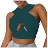 Women's Crisscross Cut Out Vest  Wrap  Solid Cami Tank Tops