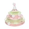 Cat Turntable Toy Relieve Boredom Interactive 4 Level Turntable Cat Toy Balls with Spring Star for