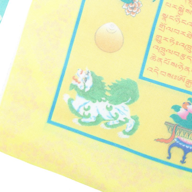 10 In 1 Religious Flags Tibetan Buddhist Supplies Colour Print Prayer Flag 3M