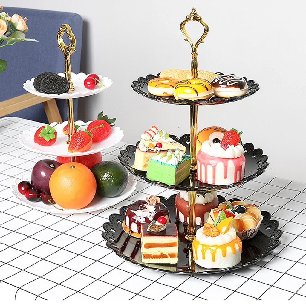 3-слойная тарелка с фруктами, подставка для торта, кекс, свадьба, день рождения, послеобеденный чай
