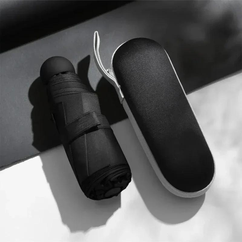 Зонт от солнца в капсуле, компактный и легкий дорожный зонт, защита от солнца и ультрафиолета, пятикратный капсульный зонт