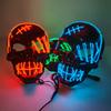 Glowing Horror Skull Mask Terrifying Halloween Led Luminous Mask Glowing Devil Mask For Haunted House Decoration Cosplay Props